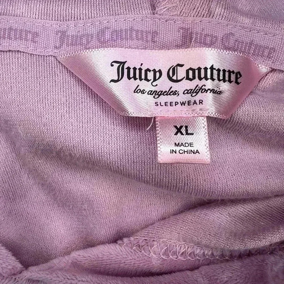 Women’s Juicy Couture Velour Cropped Sleepwear Top Pink Y2K - Picture 3 of 4